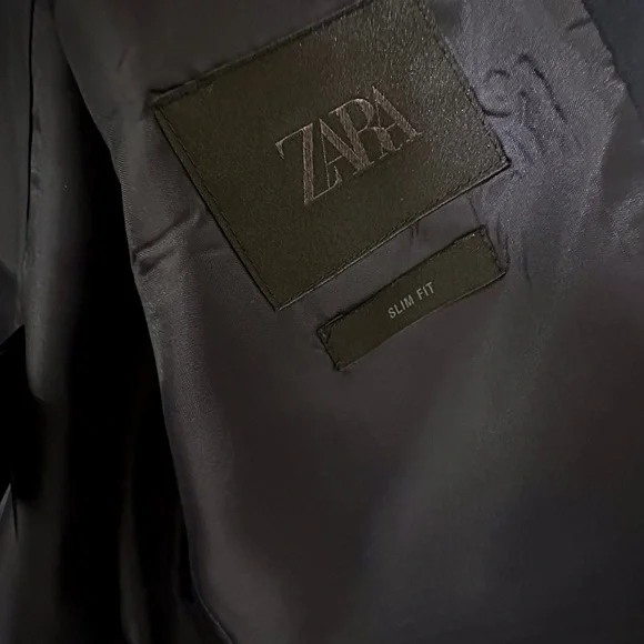 ZARA Navy Blue Slim Fit Blazer & Trouser Suit Set – Men’s EU 50 / US 40 - Picture 8 of 12